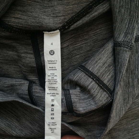 Lululemon Align Joggers 24" Crop Pants Heathered Black Grey Size 4 - Picture 12 of 16